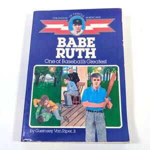 Babe Ruth One of Baseballs Greatest Famous Americans Kids Paperback Book 1986